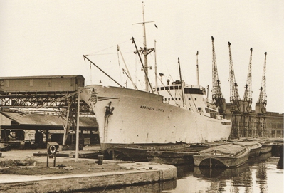 South Dock timber cargo ship