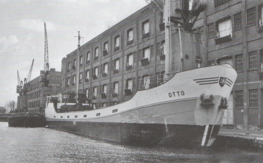 The German ship MV Otto in South Dock in 1970. From Campbell McCutcheon's book Thames Shipping in the 1960s and 1970s.