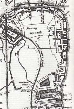 A map of Rotherhithe in 1811