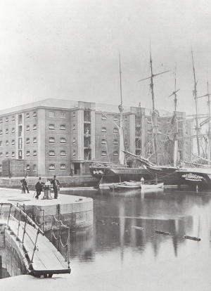 South Dock warehouses and hydraulic capstan